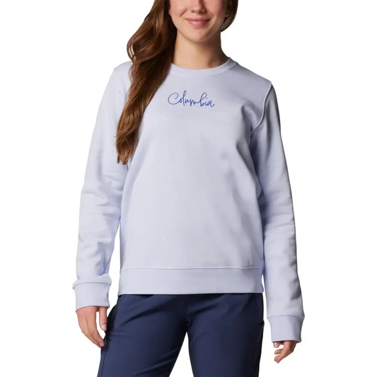 Columbia Womens Trek Graphic Crew Snowdrift/Script Large - Snowdrift/Script / Large