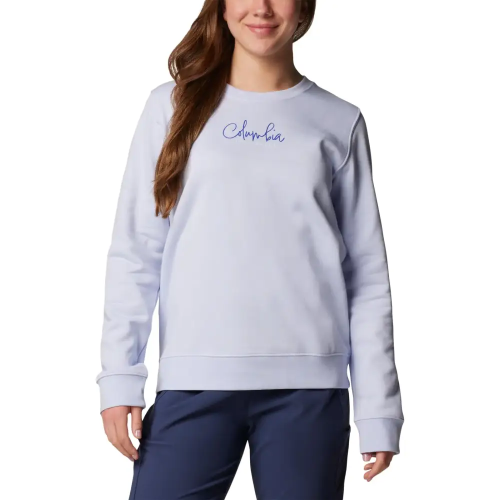 Columbia Womens Trek Graphic Crew Snowdrift/Script Large - Snowdrift/Script / Large