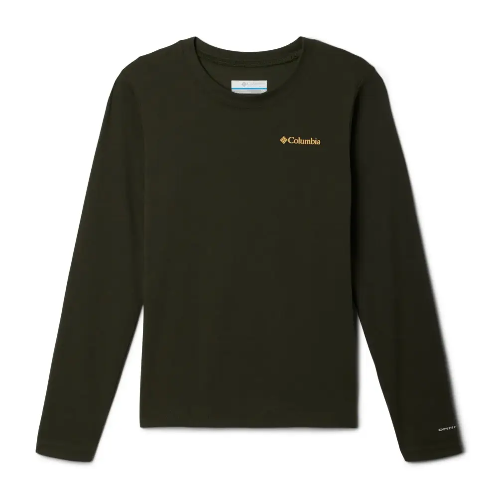 Columbia Youth Boys La Poudre Pass Long Sleeve Tee Greenscape/Arid Trails XX-Small - Greenscape/Arid Trails / XX-Small