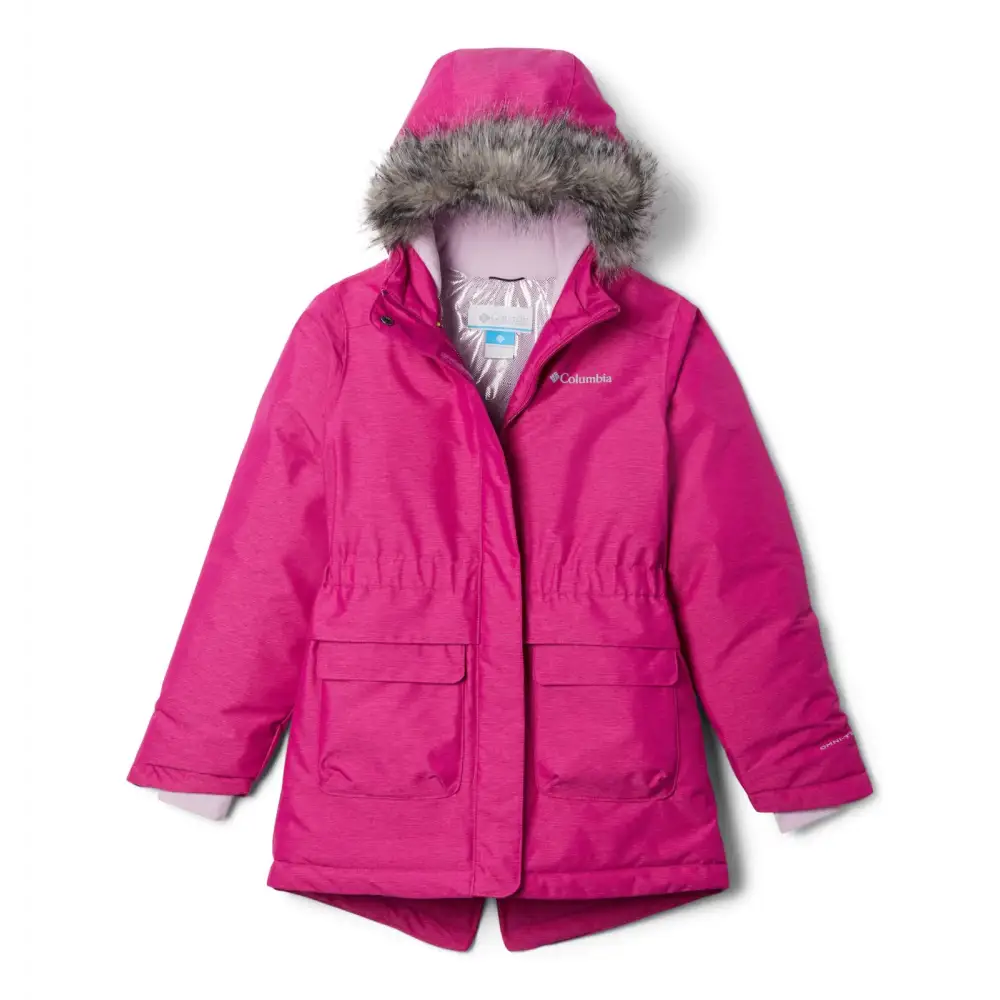 Columbia Youth Girls Nordic Strider Jacket Wild Fuchsia Heather Large - Wild Fuchsia Heather / Large