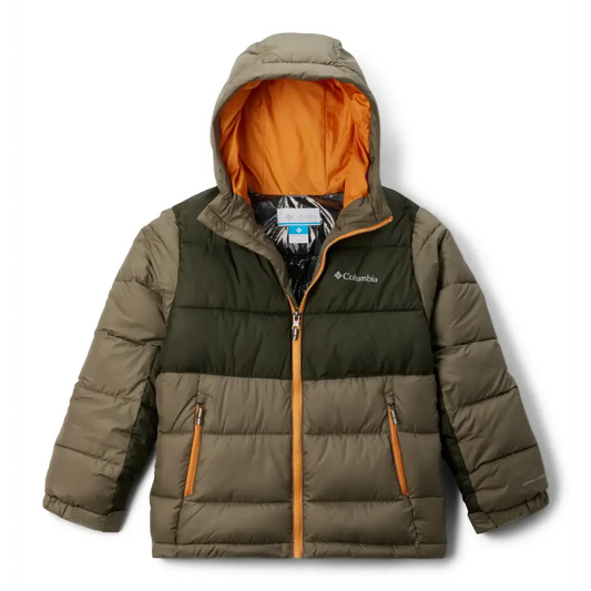 Columbia Youth Unisex Pike Lake II Hooded Jacket Stone Green/Greenscape Small - Stone Green/Greenscape / Small
