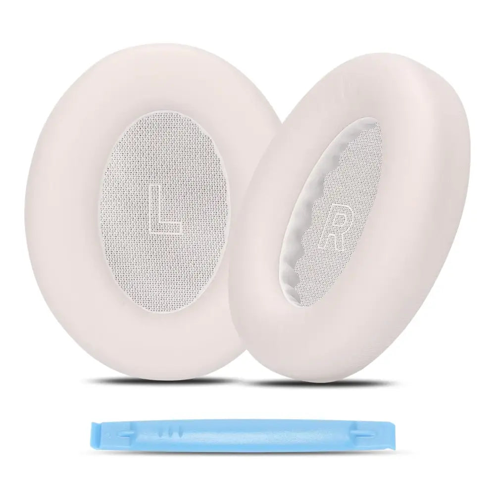 Damex Replacement Ear Pads for Bose quietcomfort Ultra HeadphoneThickened Memory Foam、 Protein Leather (White Smoke)
