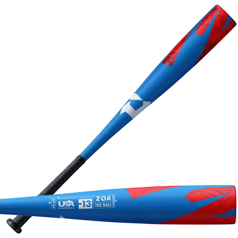 DeMarini 2024 Zoa™ (-13) T-Ball Bat - 26’’/13 oz - Blue/Red / 26’’/13 oz