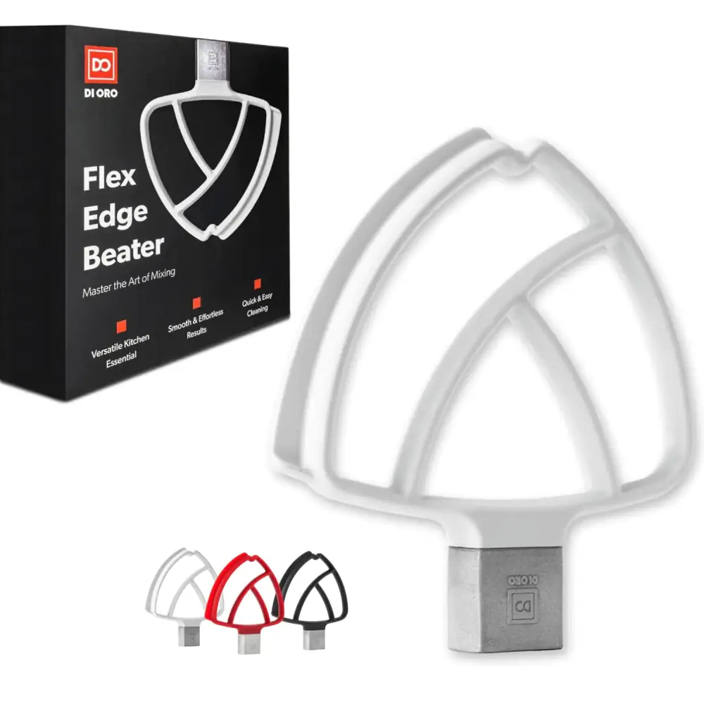 DI ORO Seamless Series Flex Edge Beater for KitchenAid Tilt-Head Stand Mixer - 4.5-5 Quart Flat Beater Paddle