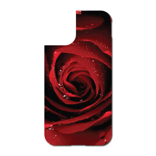 DistinctInk Custom Skin/Decal Compatible with OtterBox Defender for iPhone 11 (6.1’’ Screen) - Dew Covered Red Rose