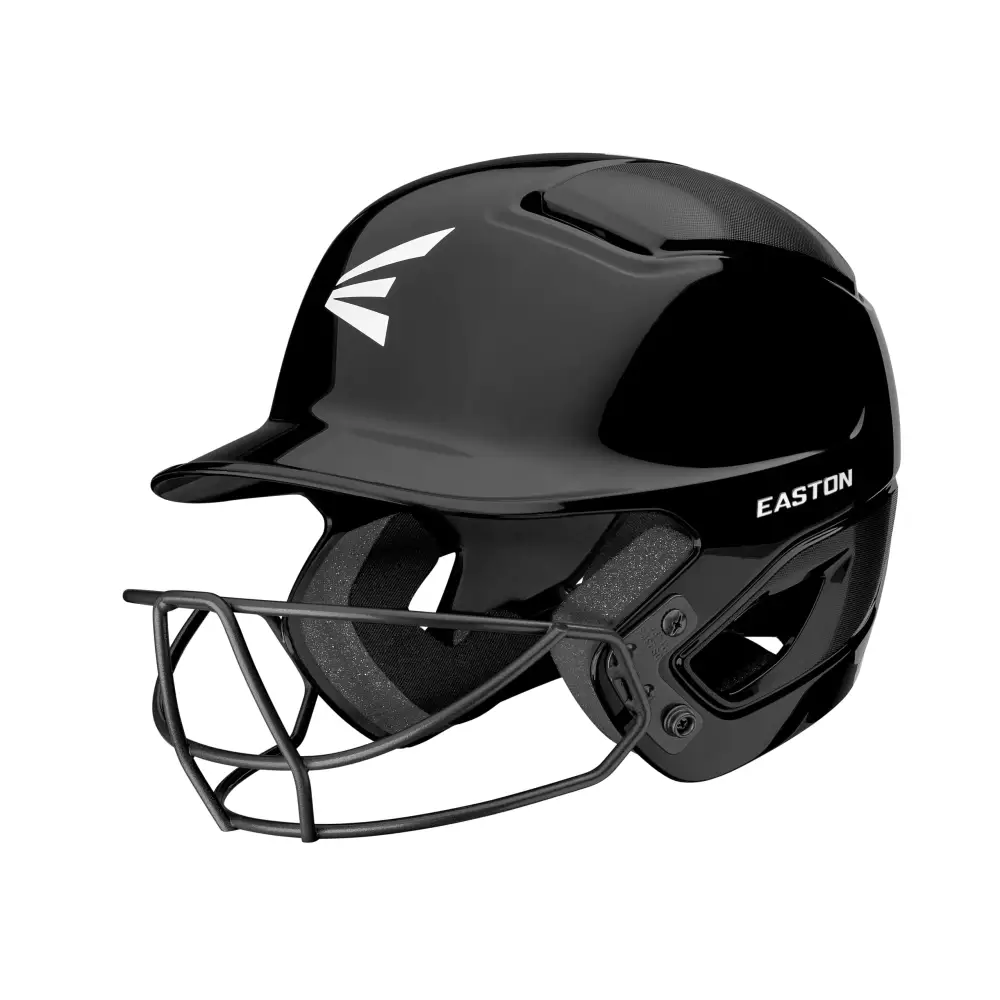Easton | ALPHA 3.0 Batting Helmet with Facemask | Baseball / Fastpitch Softball | Medium/Large | Black - Black