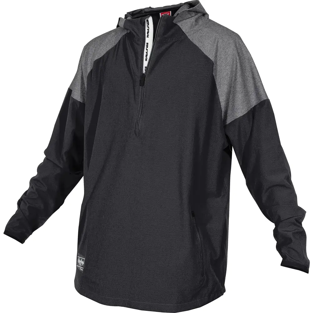 Easton Boys Rawlings Youth Color Sync Long Sleeve Jacket X-Large Black - Black / X-Large