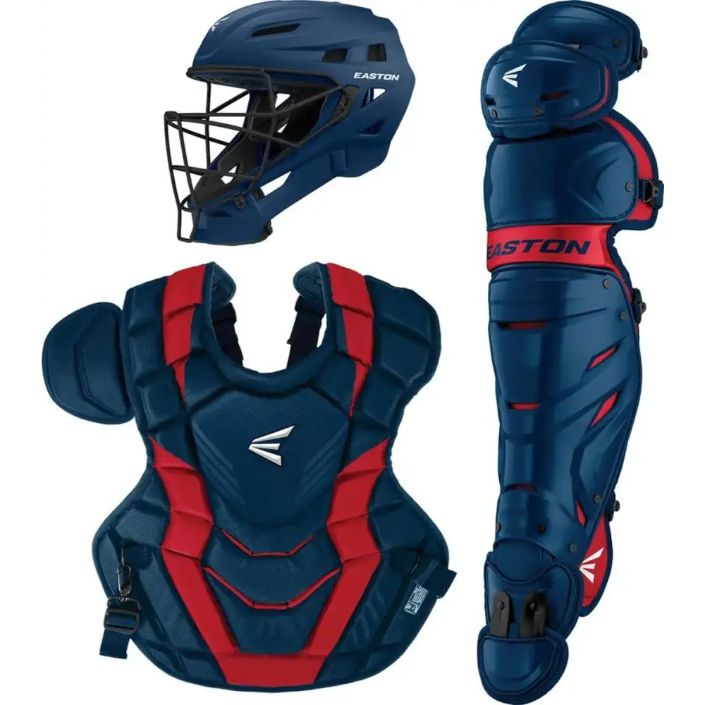 Easton | ELITE X 2.0 Catchers Set | NY/RD Adult - Navy / Red / Adult | Ages 15 & Up