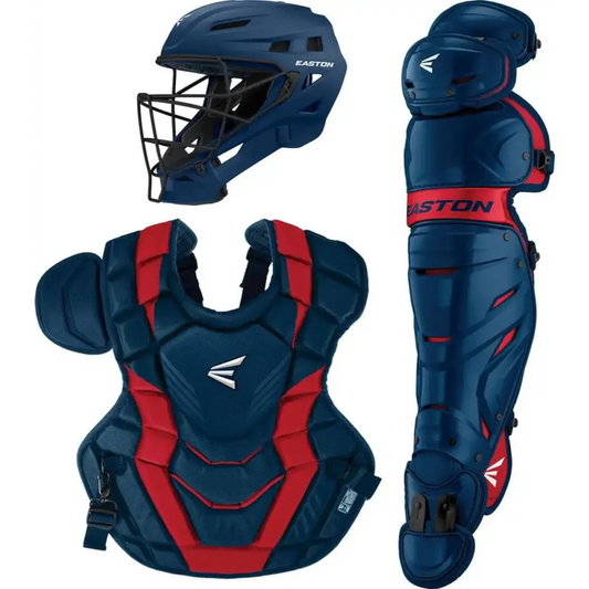 Easton | ELITE X 2.0 Catchers Set | NY/RD Adult - Navy / Red / Adult | Ages 15 & Up
