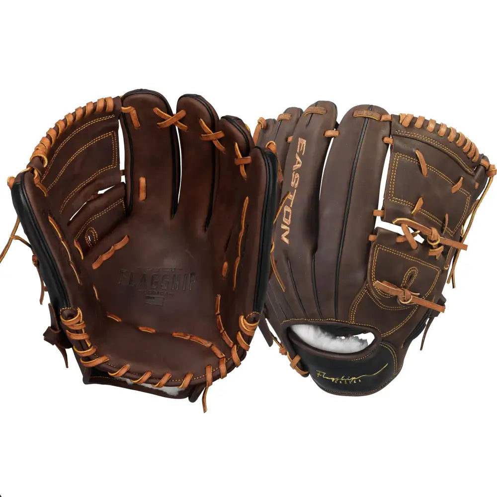 Easton | FLAGSHIP Baseball Glove | Right Hand Throw | 12’’ - 2-Piece Solid Web | Brown - Right Hand Throw / 2-Piece