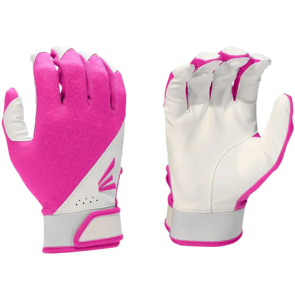 Easton | FUNDAMENTAL Fastpitch Softball Batting Gloves | Youth Small | White/Pink - Youth / White / Pink / Small