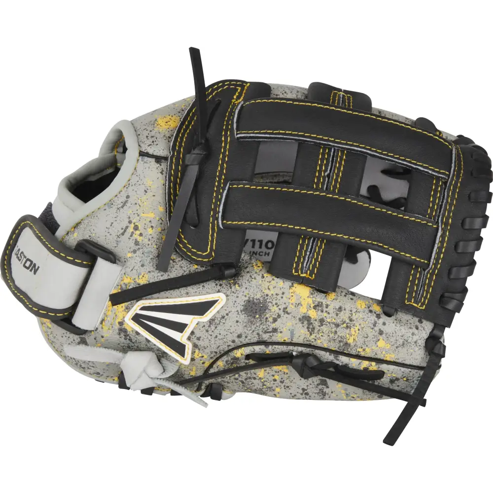 Easton | HAVOC Baseball Glove | Left Hand Throw | 11’’ - Pro H-Web | Grey/Black/Yellow - Left Hand Throw / Pro H-Web