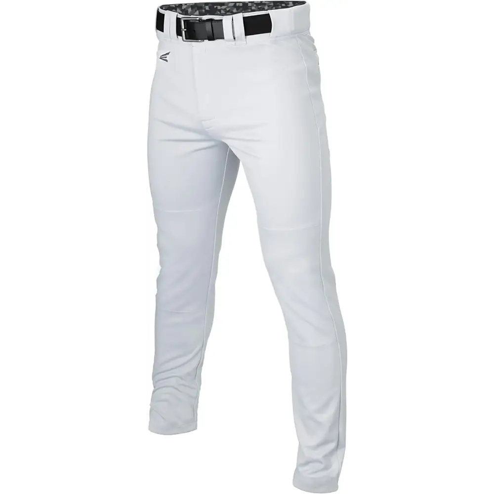 Easton | MOJO Baseball Pants | Full Length Semi-Relaxed Fit |Adult Medium | White - White / Medium