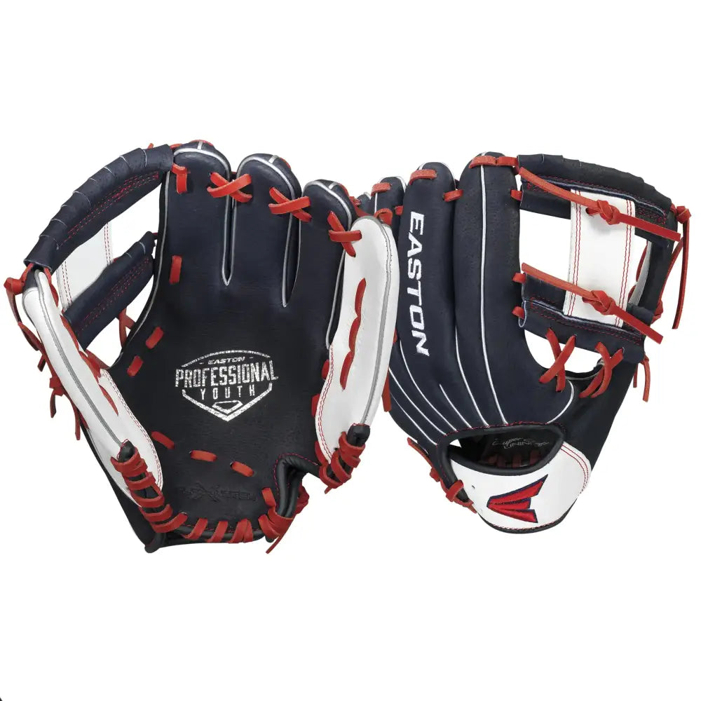 Easton | PROFESSIONAL YOUTH Baseball Glove | 10’’ | LHT | Navy/White/Red | I Web | PY10BR - n/a