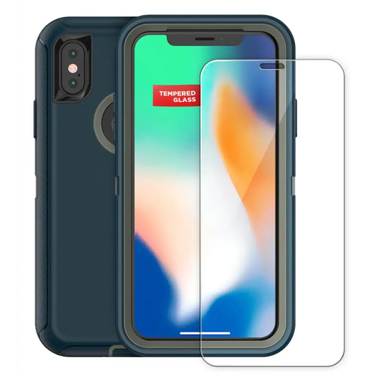 ENCASED Tempered Glass Screen Protector for Otterbox Defender Case - iPhone X/iPhone Xs (case not included) Original