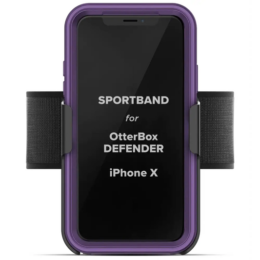 ENCASED Workout Armband for Otterbox Defender Case - Apple iPhone X/iPhone Xs Adjustable Sports Band (Fits arm Sizes
