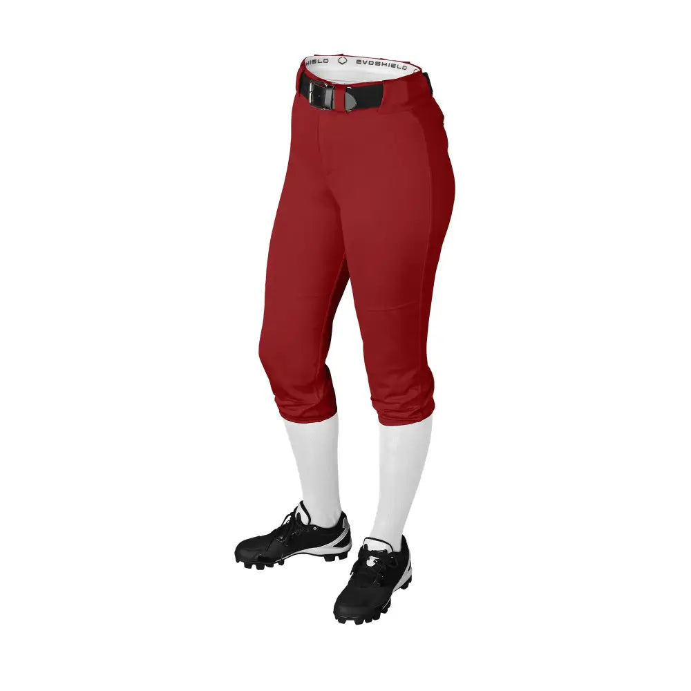 EvoShield Girls Standard Mid Rise Fastpitch Pants Scarlet - Scarlet / Large