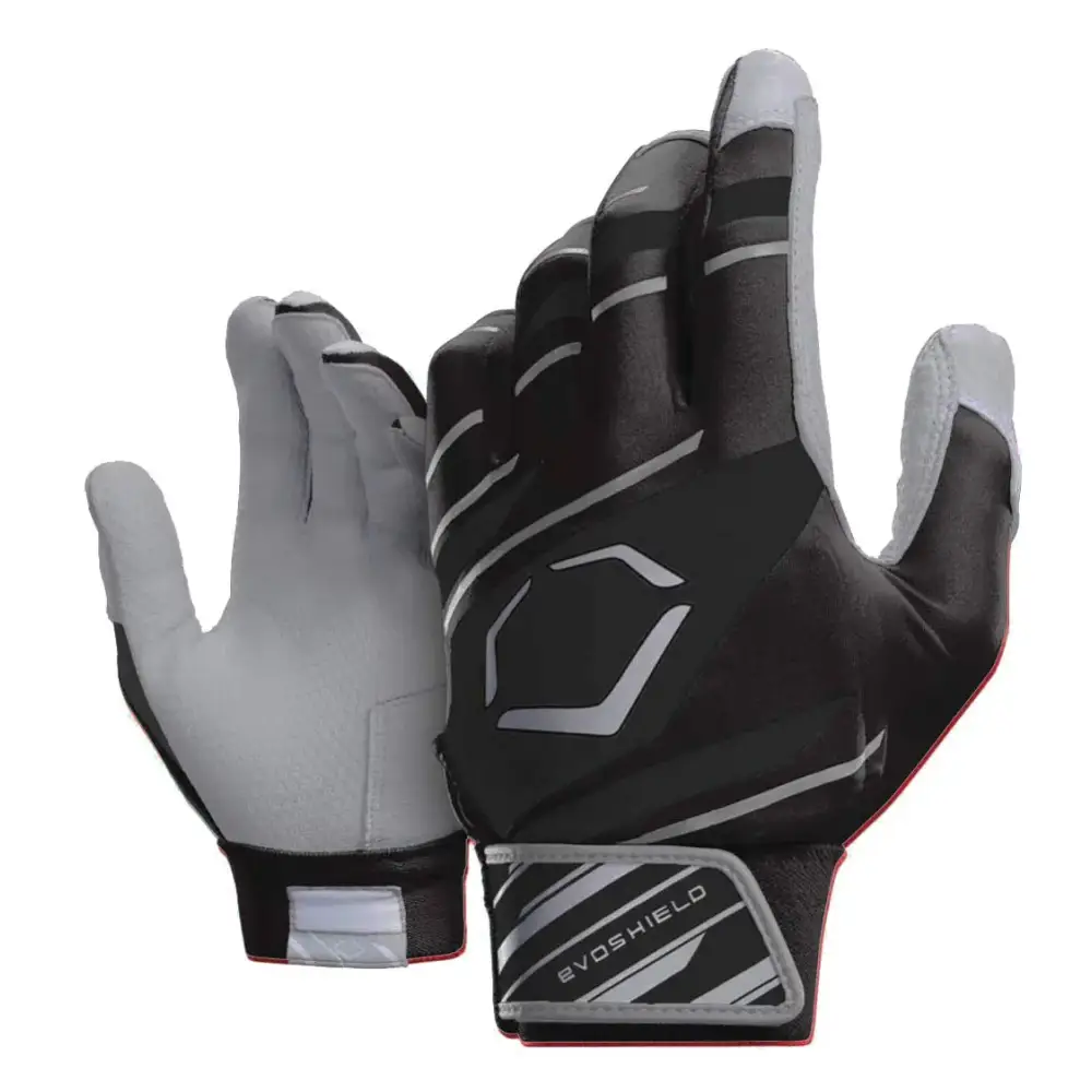EvoShield Youth Speed Stripe Batting Gloves - Black/Grey Youth Small - Black/Grey / Youth Small