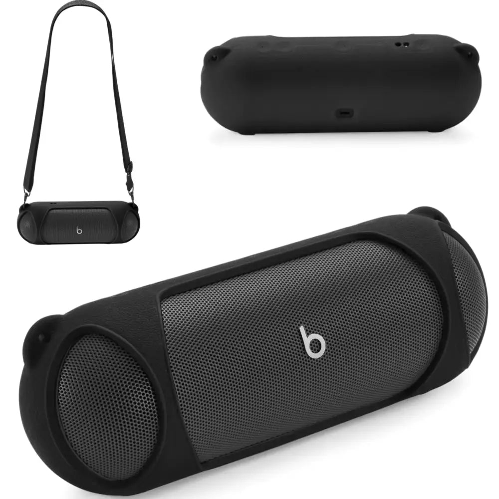 Ferbao Silicone Case for Beats Pill 2024Travel Carrying Case with Shoulder Strap for Beats Pill 2024 Wireless Bluetooth