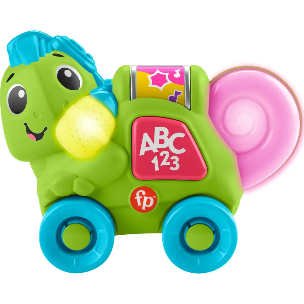 Fisher-Price Baby Learning Toy Link Squad Crawl ‘n Colors Chameleon with Music & Lights for Ages 9+ Months Compatible