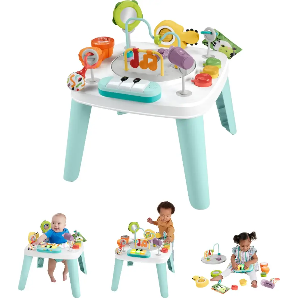 Fisher-Price Baby to Toddler Toy 3-in-1 Hit Wonder Activity Center & Play Table with Music Lights & Developmental