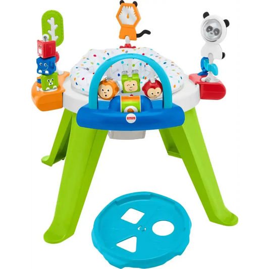 Fisher-Price Baby to Toddler Toy 3-In-1 Spin & Sort Activity Center and Play Table with Playmat and 10+ Activities