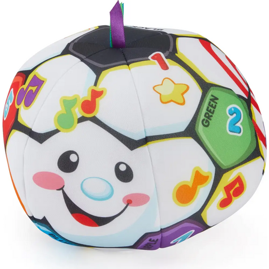 Fisher-Price Baby to Toddler Toy Laugh & Learn Singin’ Soccer Ball Musical Plush with Educational Phrases for Infants