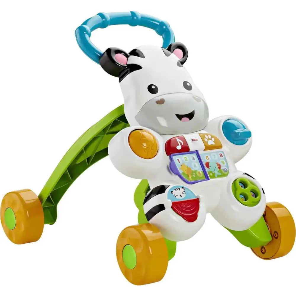 Fisher-Price Baby to Toddler Toy Learn with Me Zebra Walker with Educational Music Lights & Activities for Infants Ages