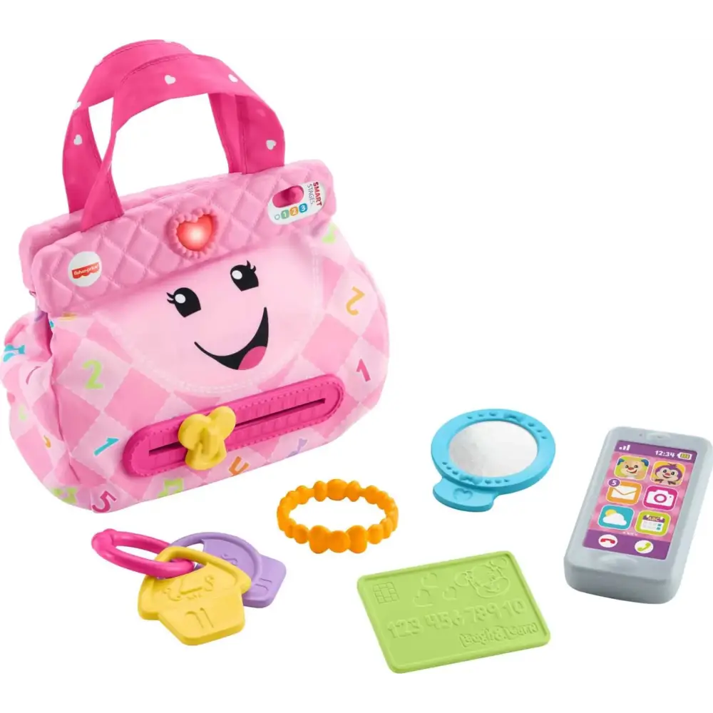 Fisher-Price Baby & Toddler Toy Laugh & Learn My Smart Purse with Lights & Smart Stages Learning Songs for Infants Ages