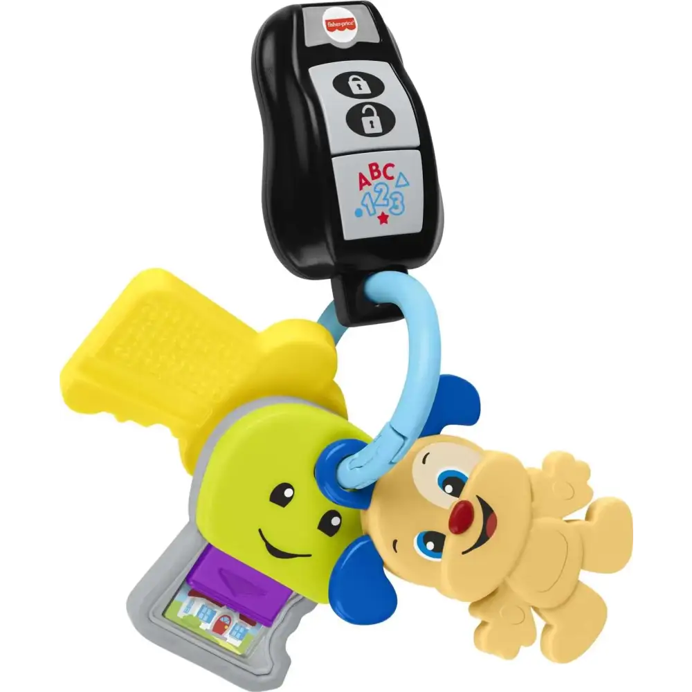 Fisher-Price Baby & Toddler Toy Laugh & Learn Play & Go Keys with Lights & Music for Pretend Play Infants Ages 6+
