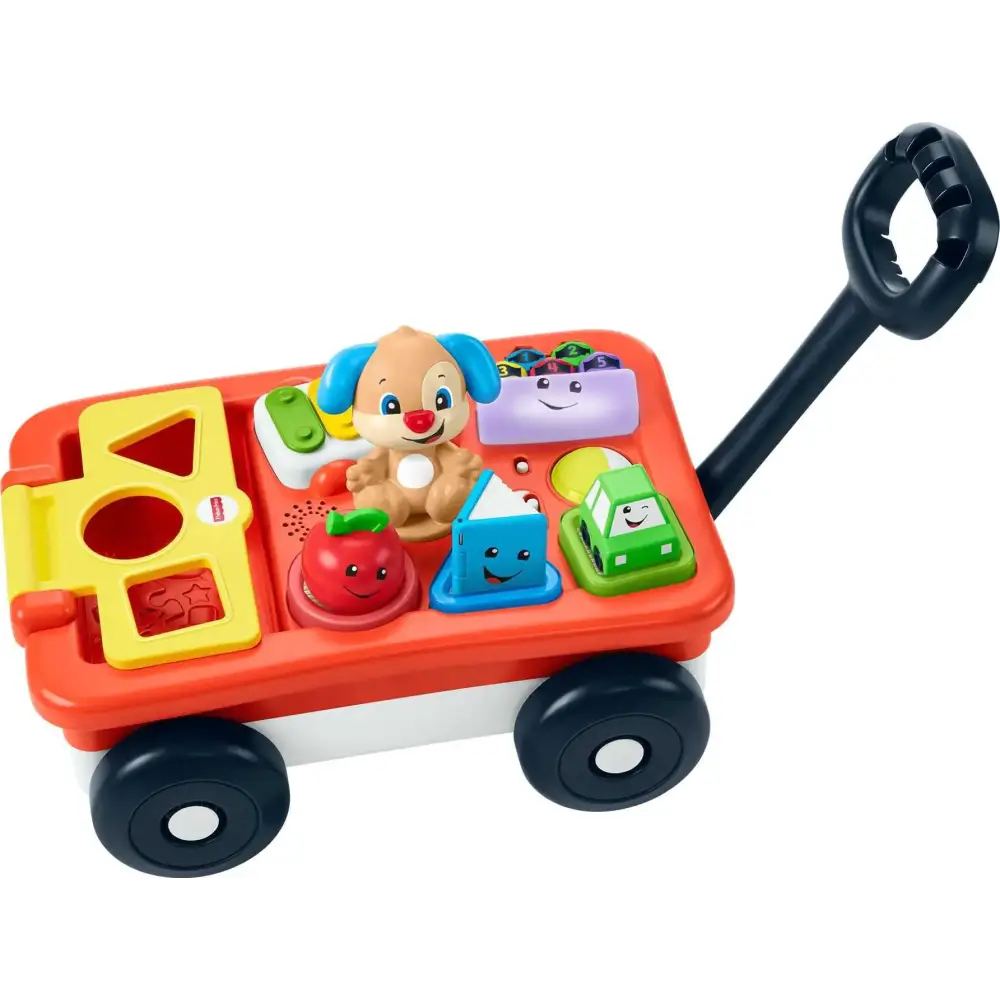 Fisher-Price Baby & Toddler Toy Laugh & Learn Pull & Play Learning Wagon Musical Pull-Along with Activities for Infants