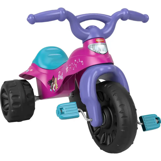 Fisher-Price Barbie Toddler Tricycle Tough Trike Toy Bike with Handlebar Grips & Storage for Preschool Kids Ages 2+