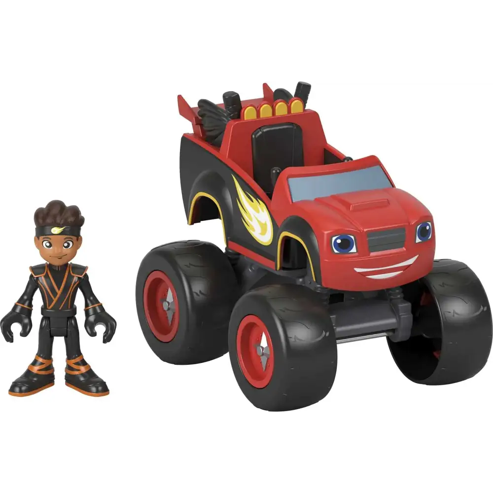 Fisher-Price Blaze and The Monster Machines Toy Truck & Figure Set Ninja Blaze & AJ Preschool Racing Play Ages 3+ Years