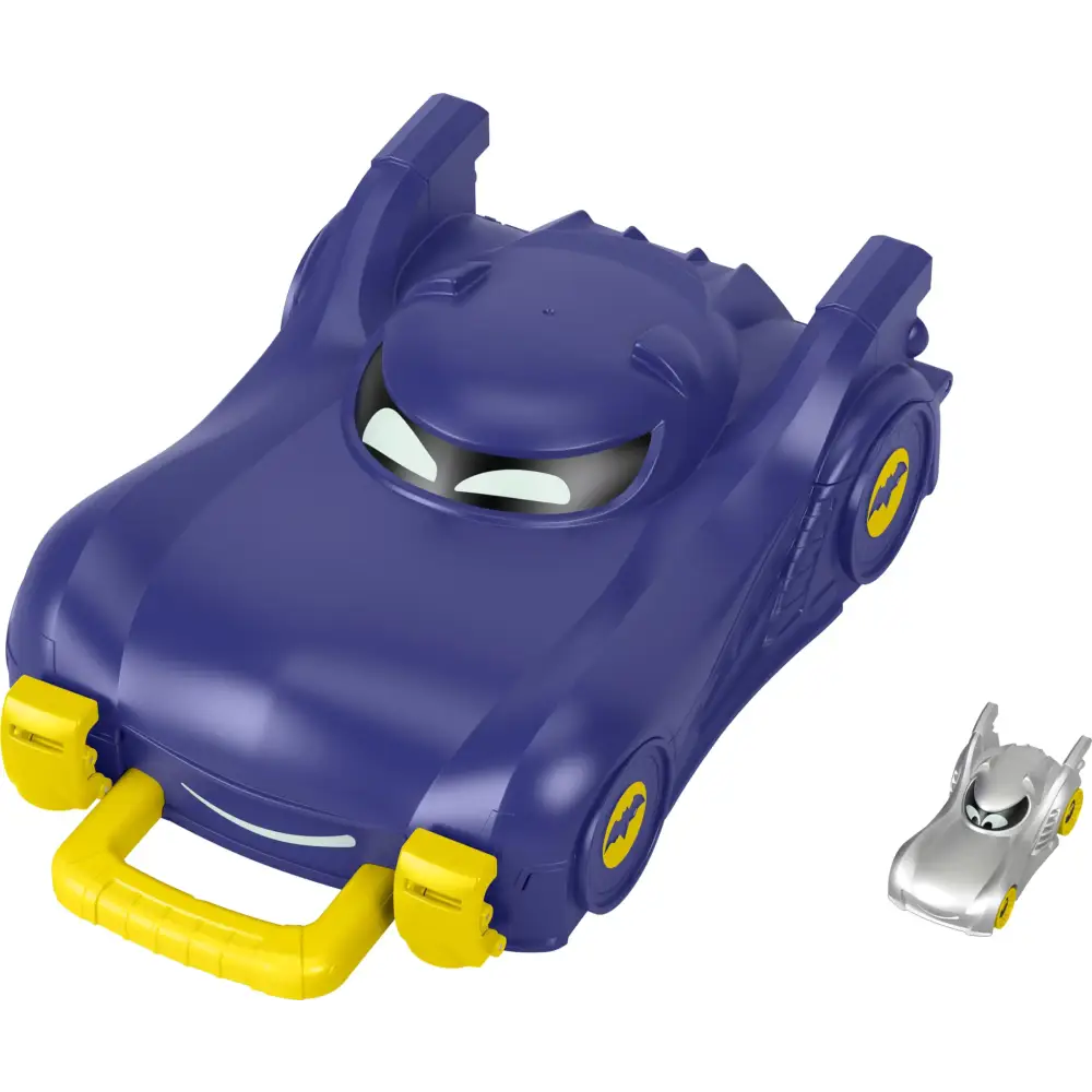 Fisher-Price DC Batwheels Preschool Toy Bam The Batmobile Carrying Case with 1:55 Scale Diecast Car for Ages 3+ Years