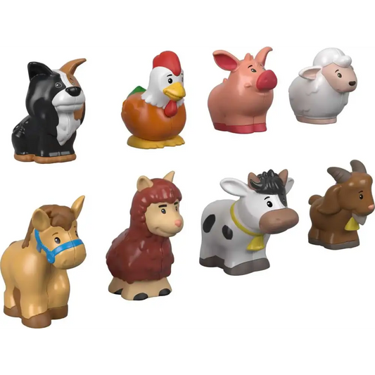 Fisher-Price GFL21 - Little People Bauernhof-Set 8 süße Tierfiguren für den Bauernhof Spielzeug Geschenk für Kinder ab
