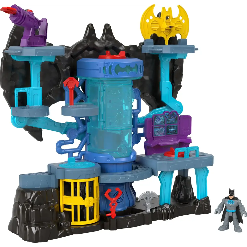 Fisher-Price Imaginext DC Super Friends Batman Toy Bat-Tech Batcave Playset with Lights & Sounds for Pretend Play Kids