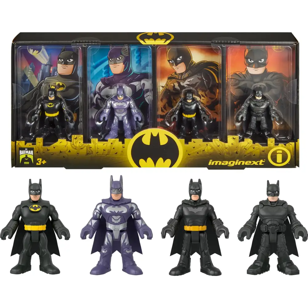 Fisher-Price Imaginext DC Super Friends Batman Toys 85th Anniversary Collection Movie Figure Set for Adult Fans &