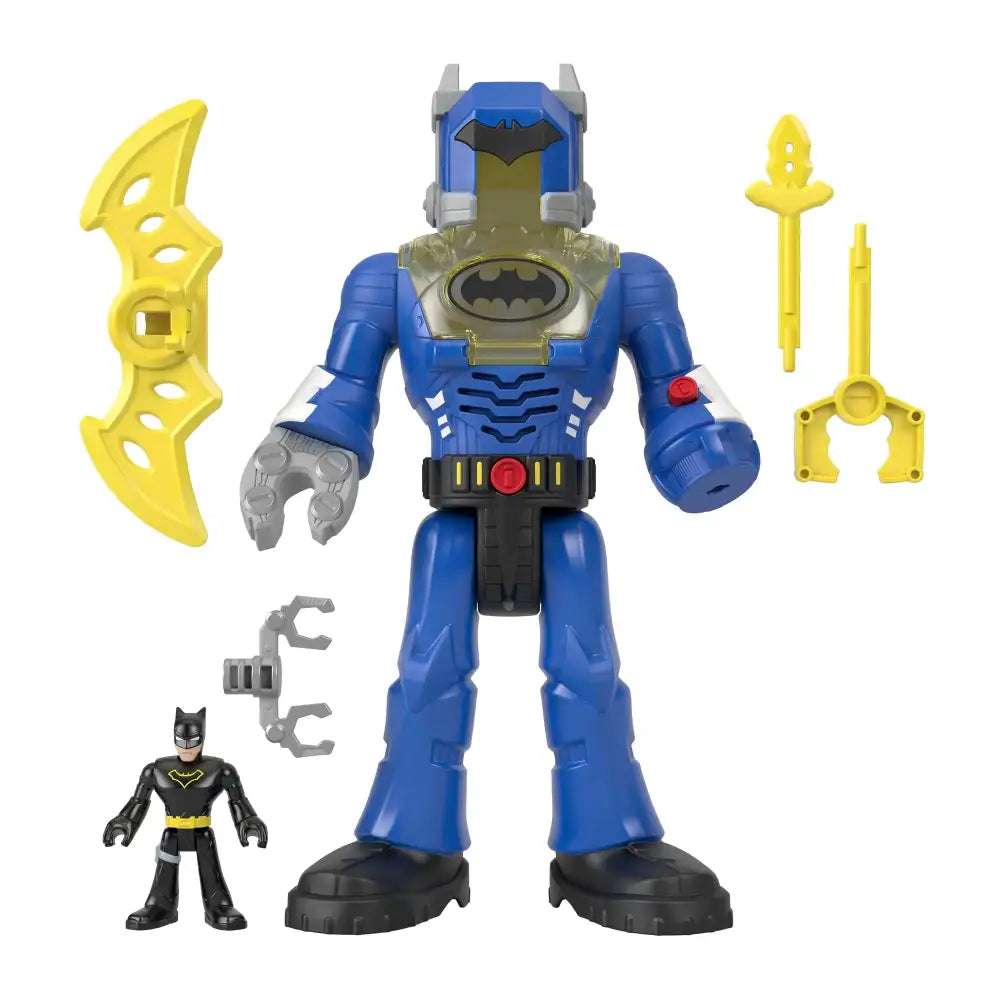 Fisher-Price Imaginext DC Super Friends Batman Toys Insider & Exo Suit 12-Inch Robot with Lights Sounds & Figure
