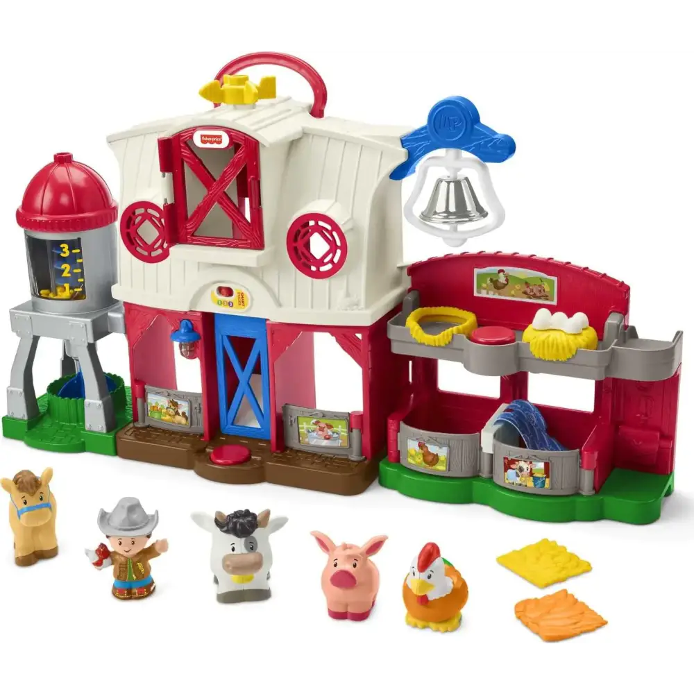 Fisher-Price Little People Toddler Learning Toy Caring for Animals Farm Playset with Smart Stages for Pretend Play Kids