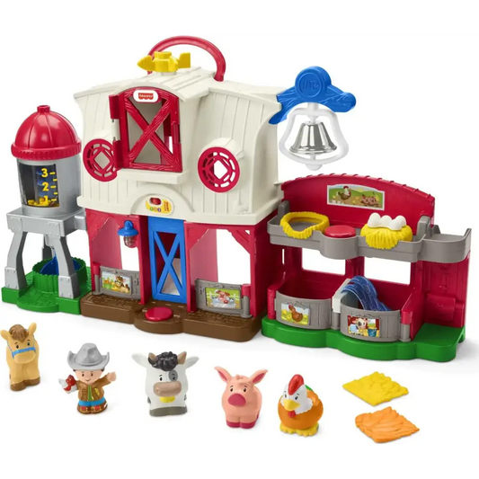 Fisher-Price Little People Toddler Learning Toy Caring for Animals Farm Playset with Smart Stages for Pretend Play Kids