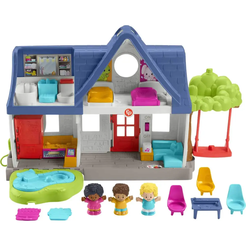 Fisher-Price Little People Toddler Learning Toy Friends Together Play House Set with Smart Stages for Pretend Play Kids
