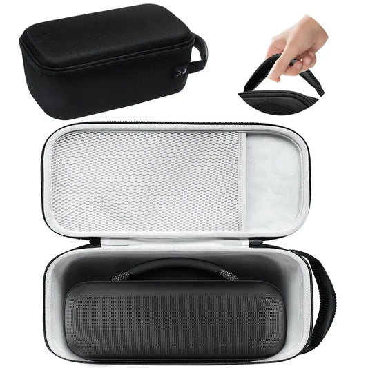 for Bose SoundLink Max Portable Speaker Hard Carrying Case Portable Travel Case with Handle and Mesh Bag for USB Cable