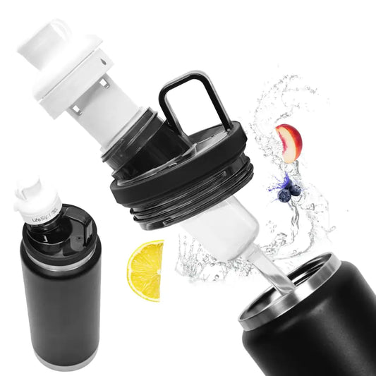 Funnacle Bottle Adapter for Yeti With integrated cartridge Lid | Yeti Rambler Bottle Adapter Fits 12 18 26 36 46 64 oz