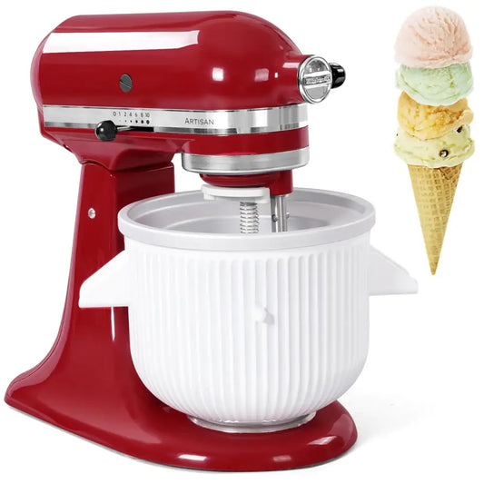 Gdrtwwh Ice Cream Attachment for Kitchenaid Stand MixerIce Cream & Sorbet Gelato MakerFits Kitchenaid 4.5-5Qt Stand