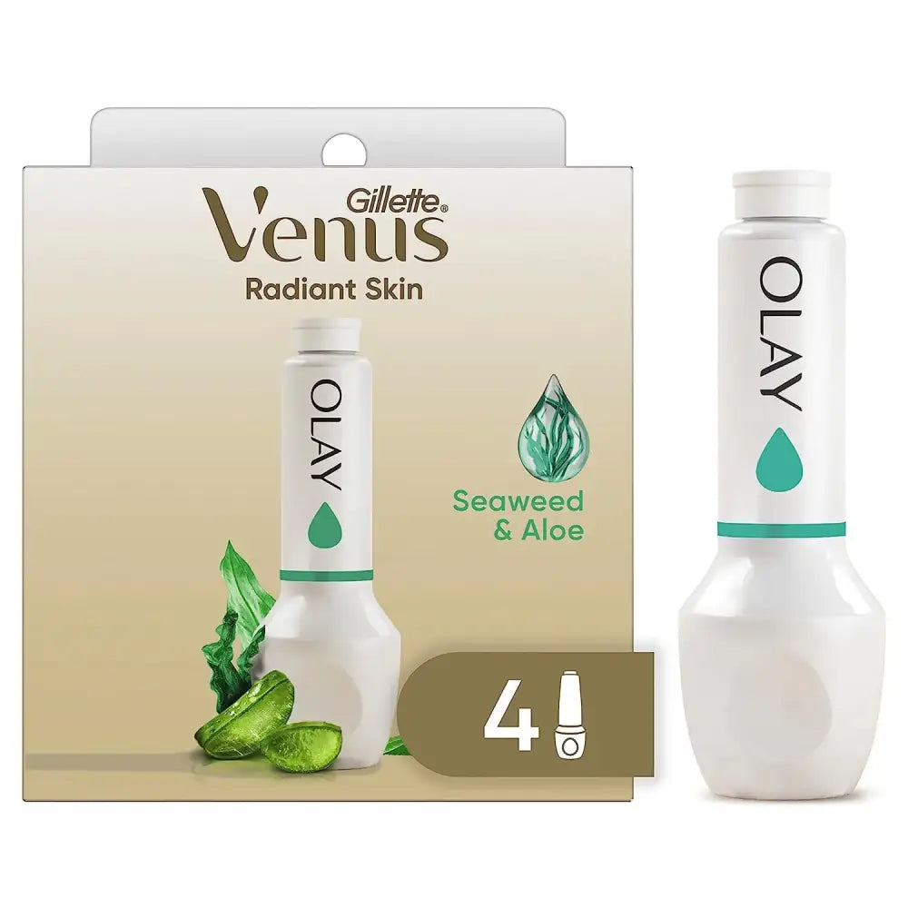 Gillette Venus Radiant Skin Seaweed & Aloe Olay razor moisturizer refills 4ct White - White / 4 Count (Pack of 1)