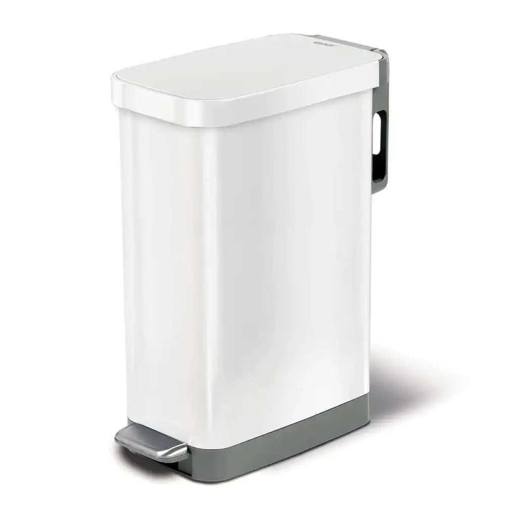 Glad Slim Trash Can with Clorox Odor Protection - Narrow Kitchen Garbage Bin with Soft Close Lid Step On Foot Pedal