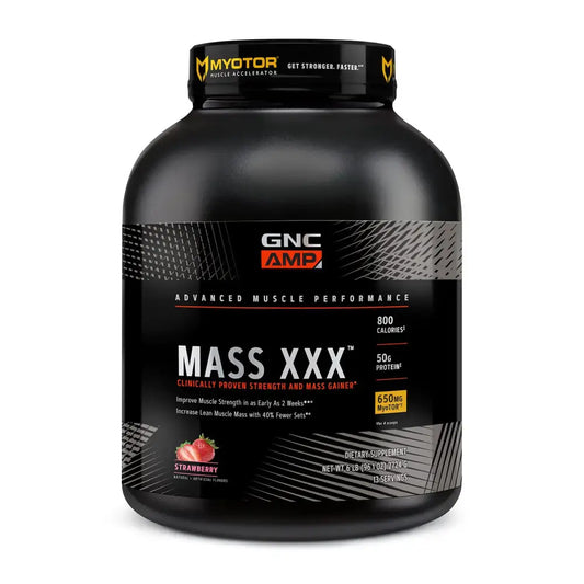 GNC AMP Mass XXX Mass Gainer Protein Powder | 50g Protein | Targeted Muscle Building and Workout Support Formula