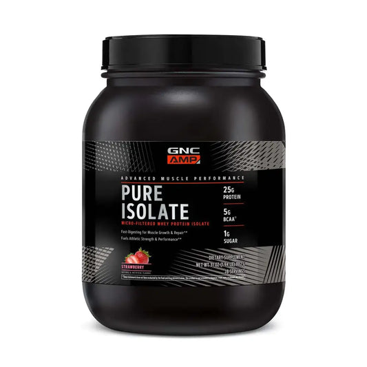 GNC AMP Pure Isolate Protein Powder| 25g Whey Protein Isolate with 5g BCAA | Fuels Athletic Strength Performance