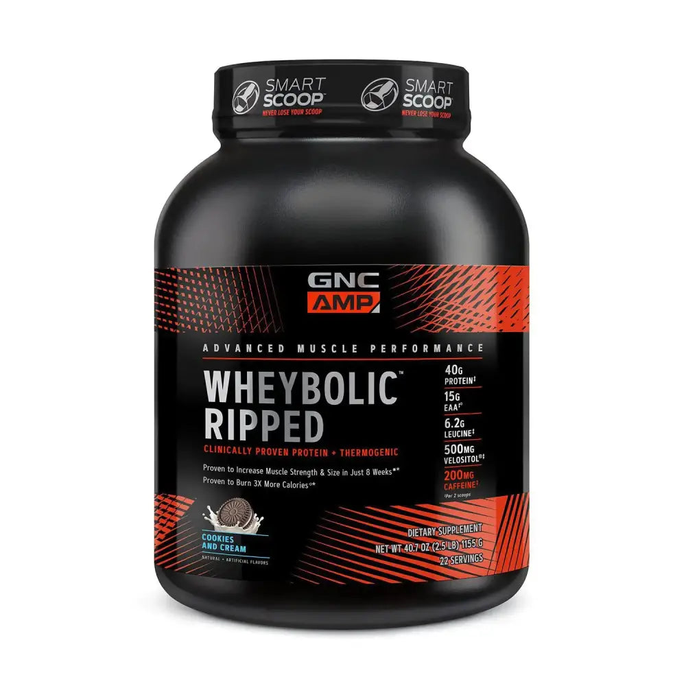 GNC AMP Wheybolic Ripped Whey Protein Powder Isolate with BCAA | Targeted Muscle Building and Workout Support Formula