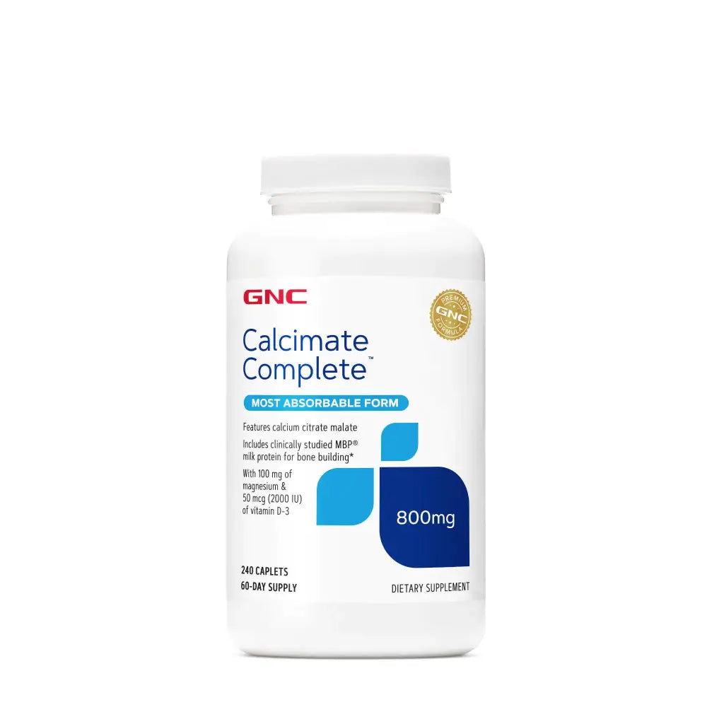 GNC Calcium Complete 800mg Supplement Supports Bone Density Enhances Calcium Absorption 60 Servings - n/a